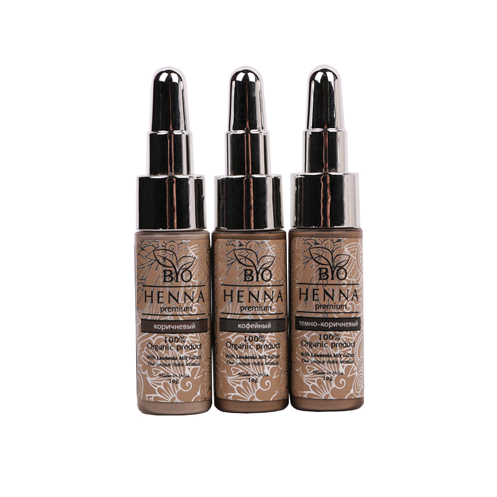 Bio Henna Premium Zestaw 3 butelek (3x10g) Henna pudrowa